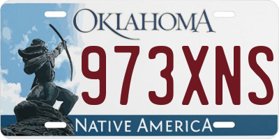 OK license plate 973XNS