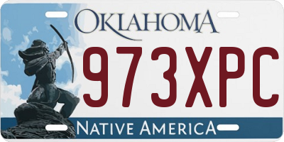 OK license plate 973XPC