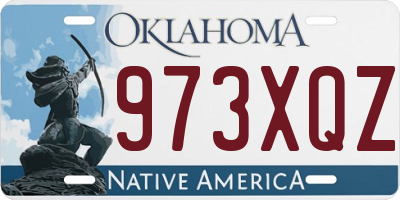 OK license plate 973XQZ