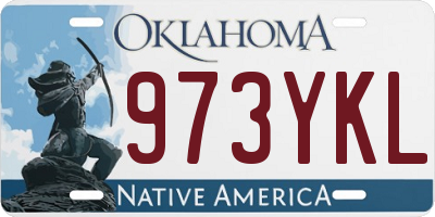 OK license plate 973YKL