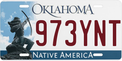 OK license plate 973YNT