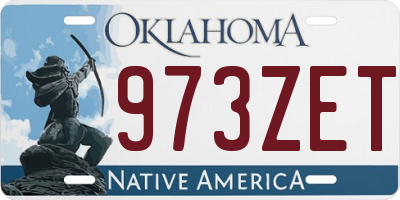 OK license plate 973ZET