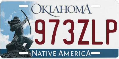 OK license plate 973ZLP