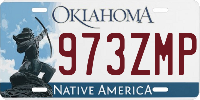 OK license plate 973ZMP
