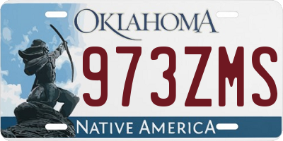 OK license plate 973ZMS