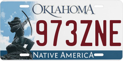 OK license plate 973ZNE
