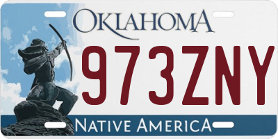 OK license plate 973ZNY