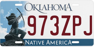OK license plate 973ZPJ