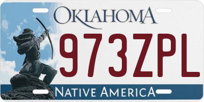 OK license plate 973ZPL