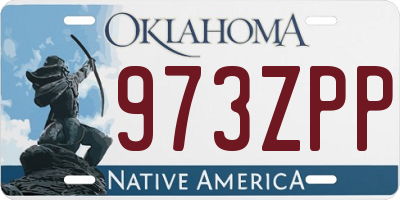 OK license plate 973ZPP