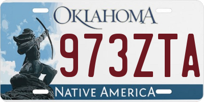 OK license plate 973ZTA