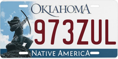 OK license plate 973ZUL