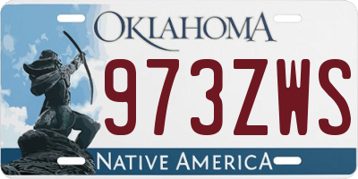 OK license plate 973ZWS