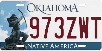 OK license plate 973ZWT