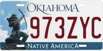 OK license plate 973ZYC