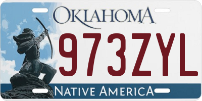 OK license plate 973ZYL