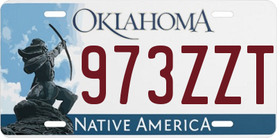 OK license plate 973ZZT