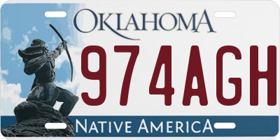 OK license plate 974AGH