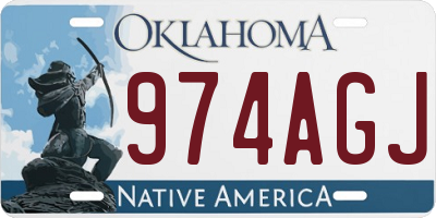OK license plate 974AGJ