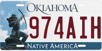 OK license plate 974AIH
