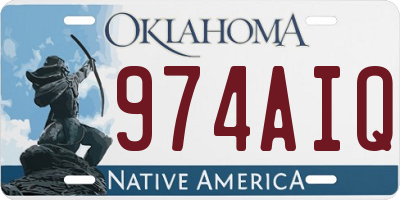 OK license plate 974AIQ