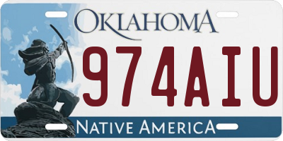 OK license plate 974AIU