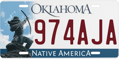 OK license plate 974AJA