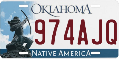 OK license plate 974AJQ