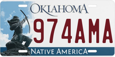 OK license plate 974AMA
