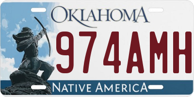 OK license plate 974AMH