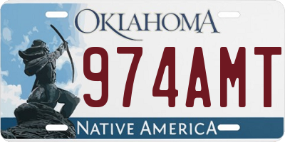 OK license plate 974AMT