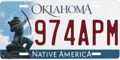 OK license plate 974APM