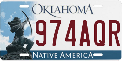 OK license plate 974AQR
