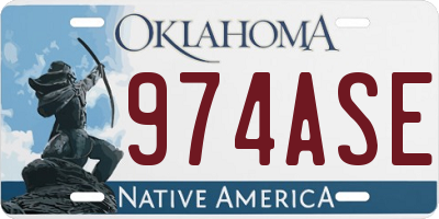 OK license plate 974ASE
