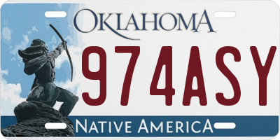 OK license plate 974ASY