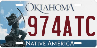 OK license plate 974ATC
