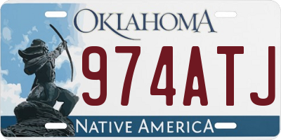 OK license plate 974ATJ