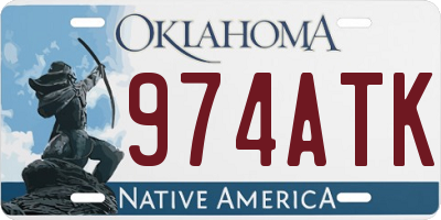OK license plate 974ATK