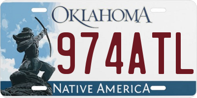OK license plate 974ATL