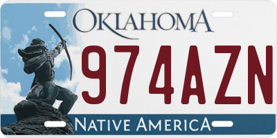 OK license plate 974AZN