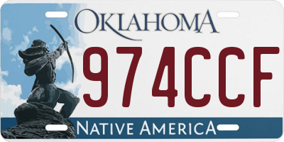 OK license plate 974CCF