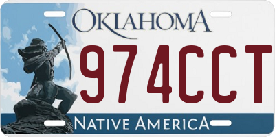 OK license plate 974CCT