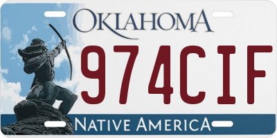 OK license plate 974CIF