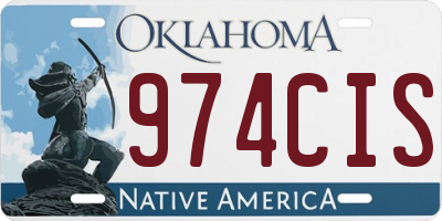 OK license plate 974CIS