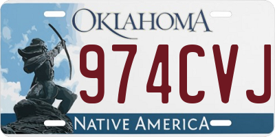 OK license plate 974CVJ