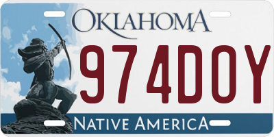 OK license plate 974DOY