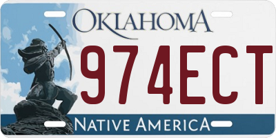 OK license plate 974ECT