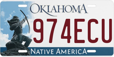 OK license plate 974ECU