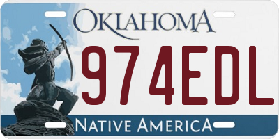 OK license plate 974EDL