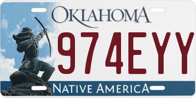 OK license plate 974EYY